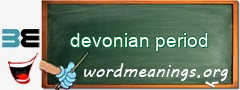 WordMeaning blackboard for devonian period